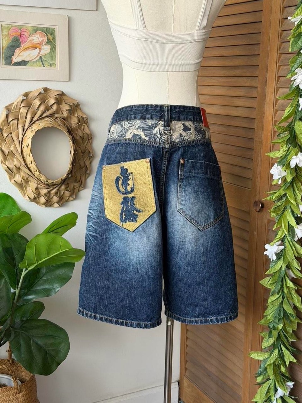 y2k japanese denim jorts